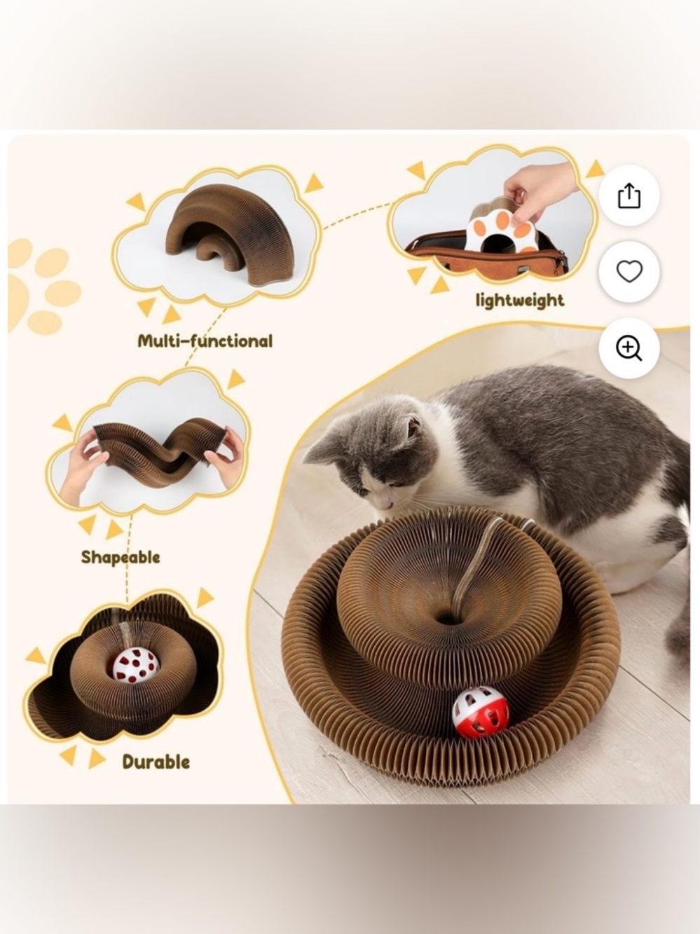Magic Organ Cat Scratching Toy- 1 Large and 1 Small - Picture 12 of 13